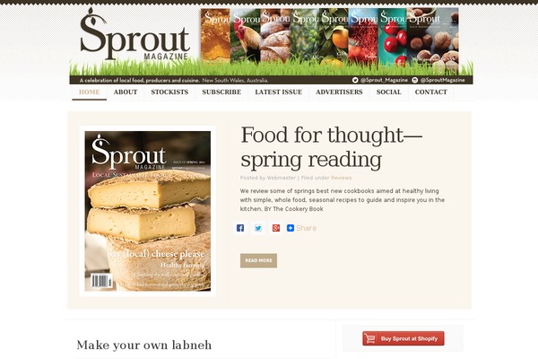 sproutmagazine.com.au site used Freshpick