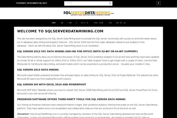 sqlserverdatamining.com site used Weblog