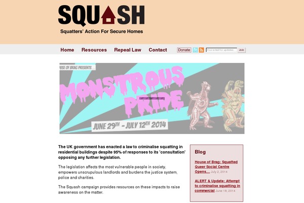 squashcampaign.org site used Squash2