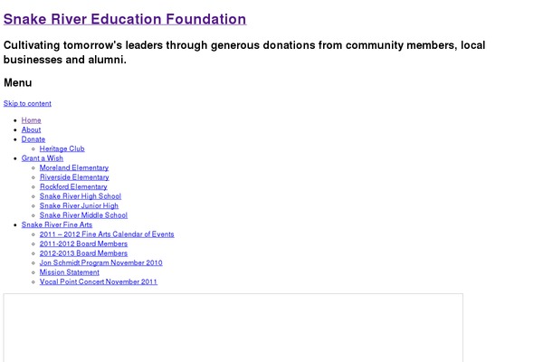 WordPress website example screenshot