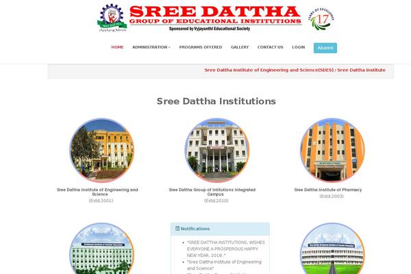 sreedattha.ac.in site used Sreedatta