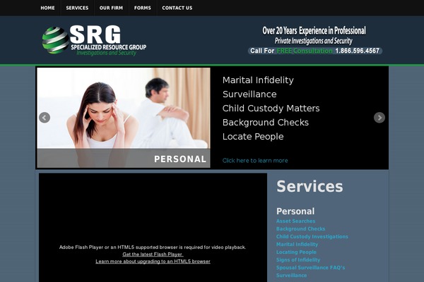 Srg theme site design template sample