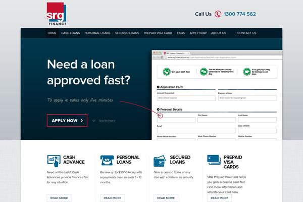 srgfinance.com.au site used Srgfinance-child
