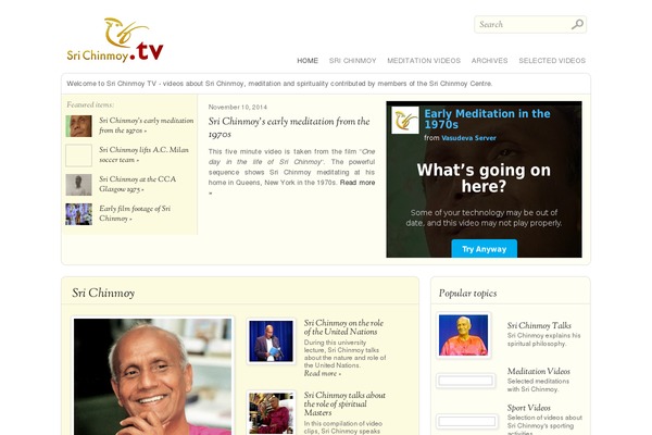 srichinmoy.tv site used Ckg-media