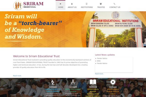 sriramtrust.org site used Sriramgroup