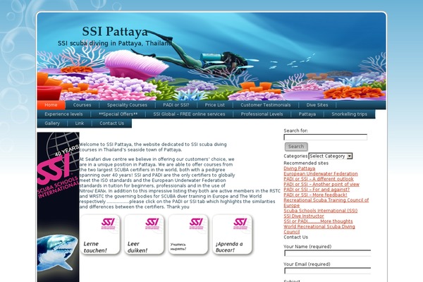 scubadiving WordPress theme, websites list used scubadiving theme scubadiving theme websites examples