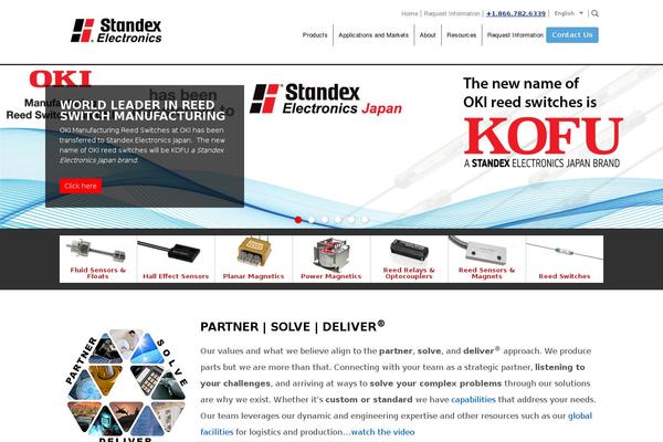 standexelectronics.com site used Wisersites