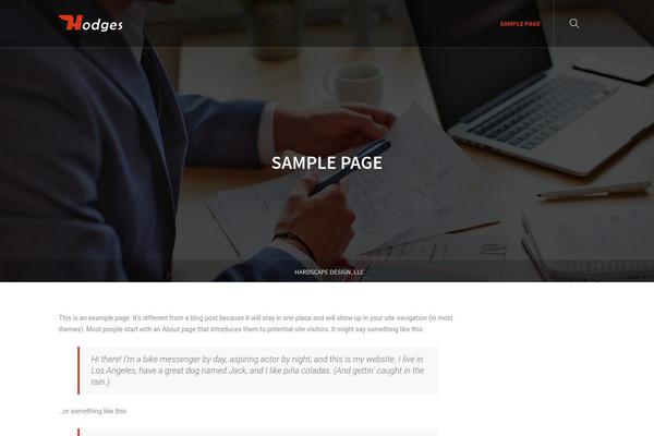 Hodges theme site design template sample