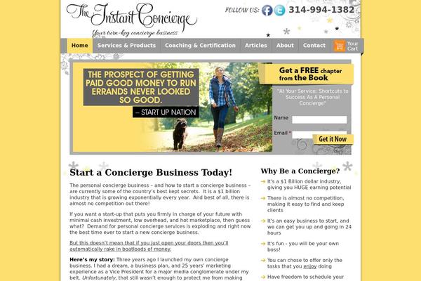 Concierge theme site design template sample