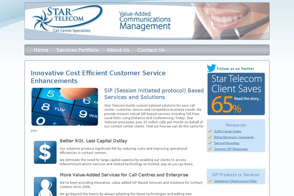 Star-telecom theme websites examples