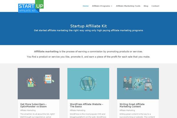 startupaffiliatekit.com site used Knakno-wp
