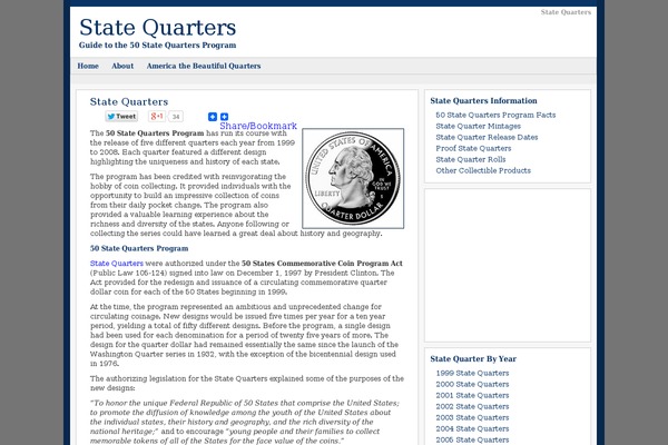 statequarterguide.com site used Sinatra-child