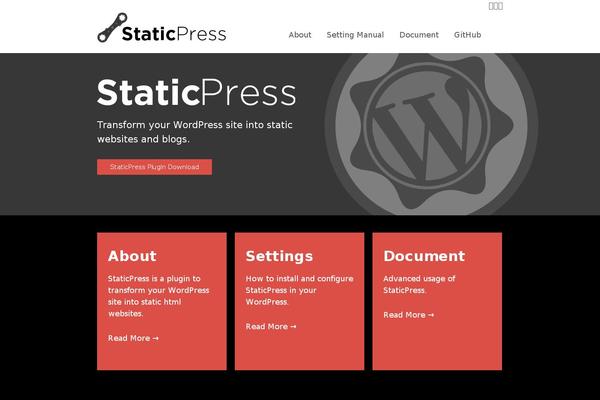 staticpress.net site used Shiftertemplates
