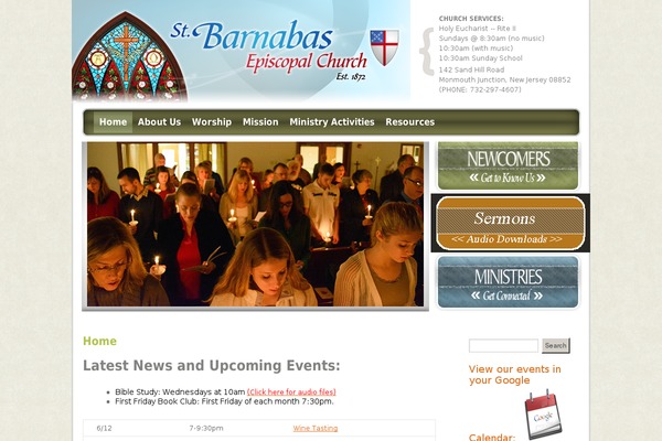 stbarnabas-sbnj.org site used Church-wp12