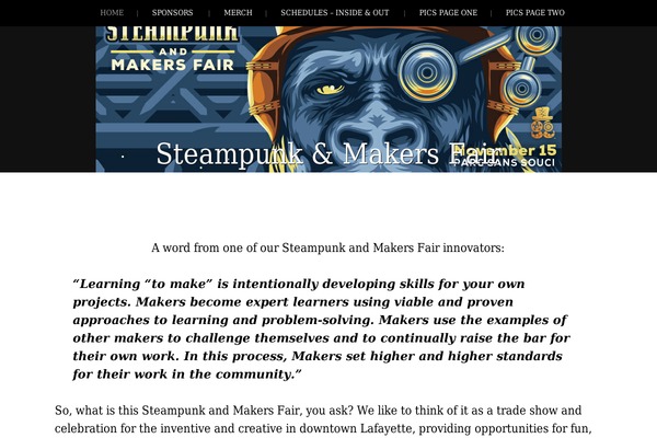 steampunkandmakersfair.org site used Parallax