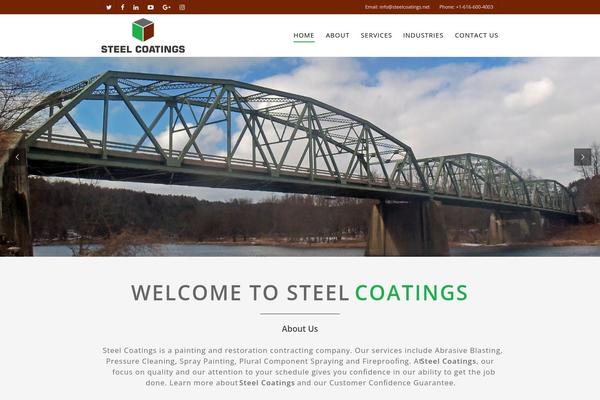 Steel theme site design template sample