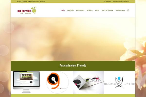 Divi Child theme site design template sample