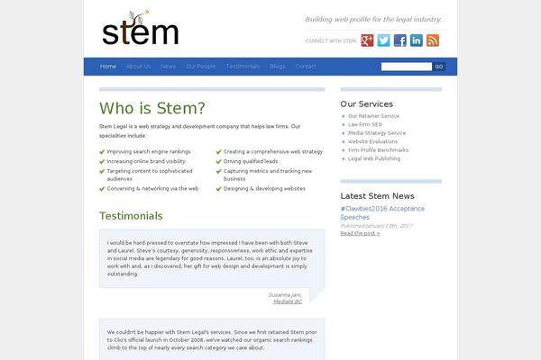 Stem theme site design template sample
