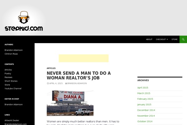 Twenty Fourteen theme site design template sample