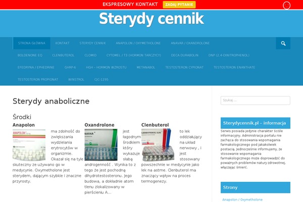 sterydycennik.pl site used Diza