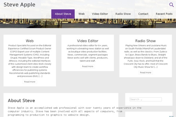 Radiate theme site design template sample