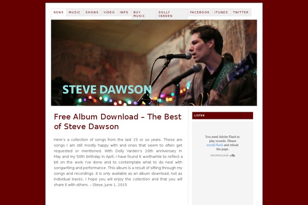 stevedawsonmusic.com site used Kantipur-blog-pro