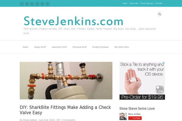 stevejenkins.com site used Customizr-orig