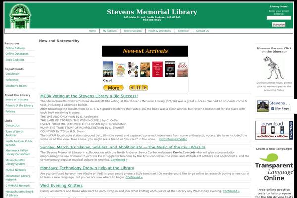 stevensmemlib.org site used Stevens