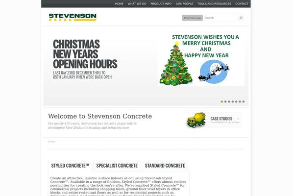 stevensonconcrete.co.nz site used Stevenson