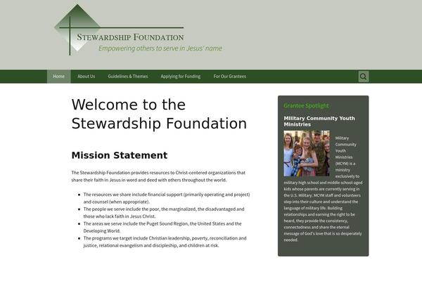 stewardshipfdn.org site used Stewardship-foundation-divi