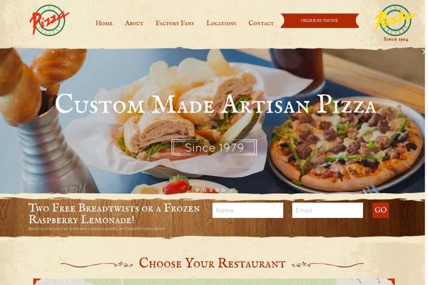 pizzafactory theme websites examples