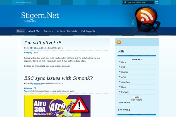 stigern.net site used Tauri