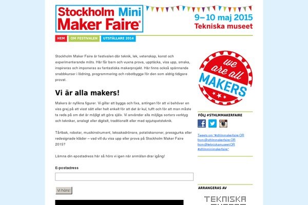 stockholmmakerfaire.se site used Techno