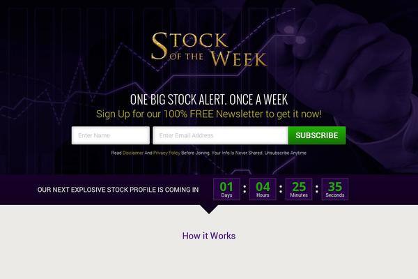 stockoftheweek.net site used Stockoftheweek