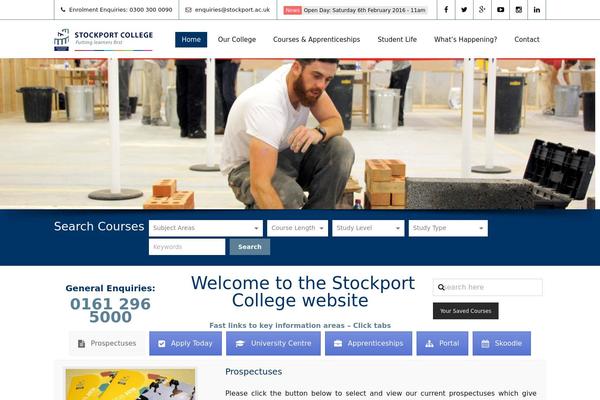 stockport.ac.uk site used Traffordcollege