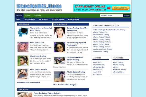 stocksbiz.com site used Pmfblue
