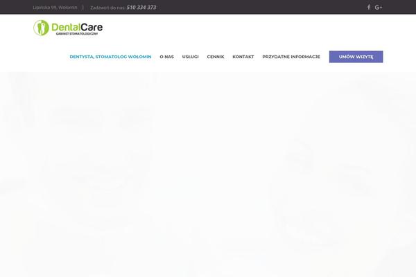 DentalCare theme site design template sample