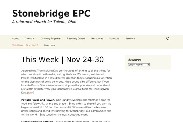 stonebridge-epc.org site used Evolve Child