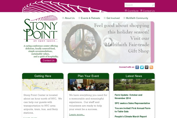 stonypointcenter.org site used Music