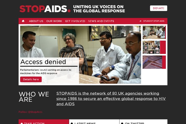 stopaids.org.uk site used Stopaids