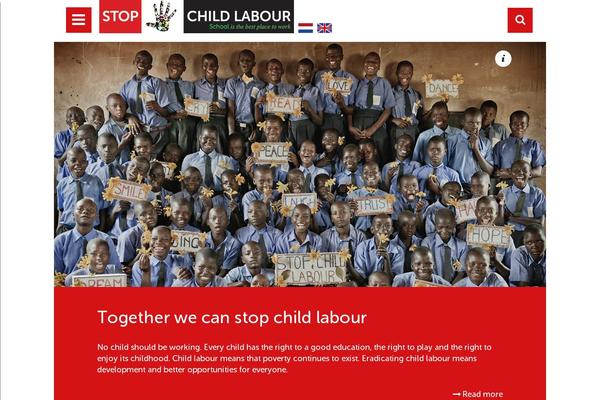 stopchildlabour.eu site used Hivos-block-theme