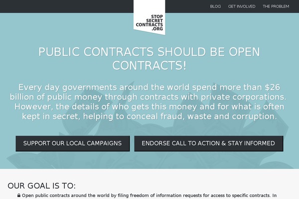 stopsecretcontracts.org site used Secret-contracts