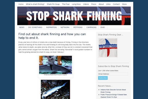 stopsharkfinning.net site used Integer