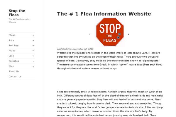 stopthefleas.com site used Frankentheme