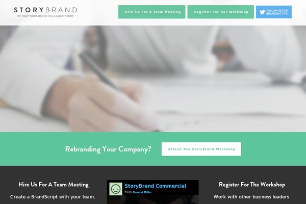 storybrand.com site used Storybrand