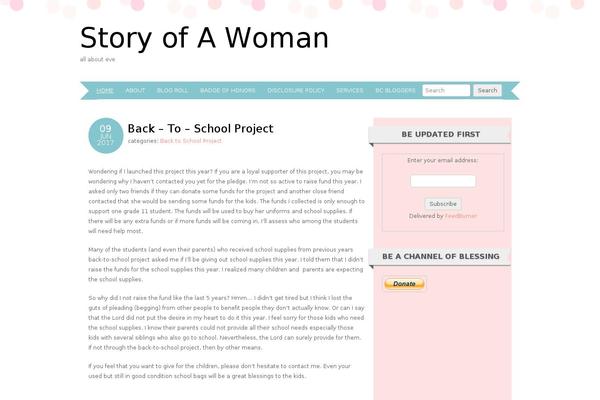 storyofawoman.com site used Blog-inn