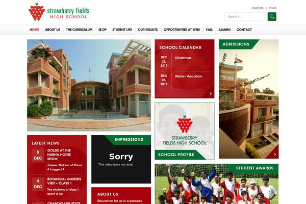 strawberryfieldshighschool.com site used Sfhs-theme