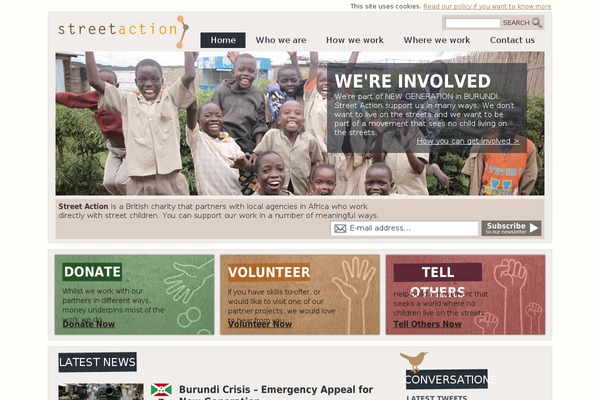 streetaction.org site used Innvie