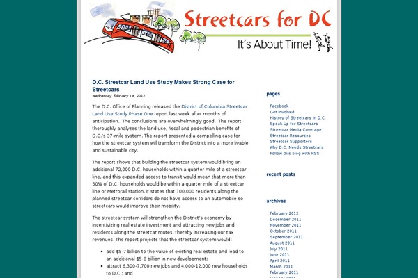 streetcars4dc.org site used Cenote