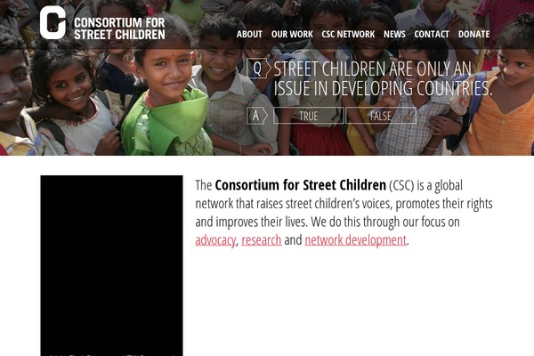 streetchildren.org site used Csc-website